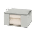 thumbnail image 1 of Cinvoph Clothes Storage Bags, Large Capacity Storage Containers with Reinforced Handle, Sturdy Zipper, Clear Window Closet Organizer for Blanket, Comforter, Pillow, Bedding 24"x16"x12", 1 of 5