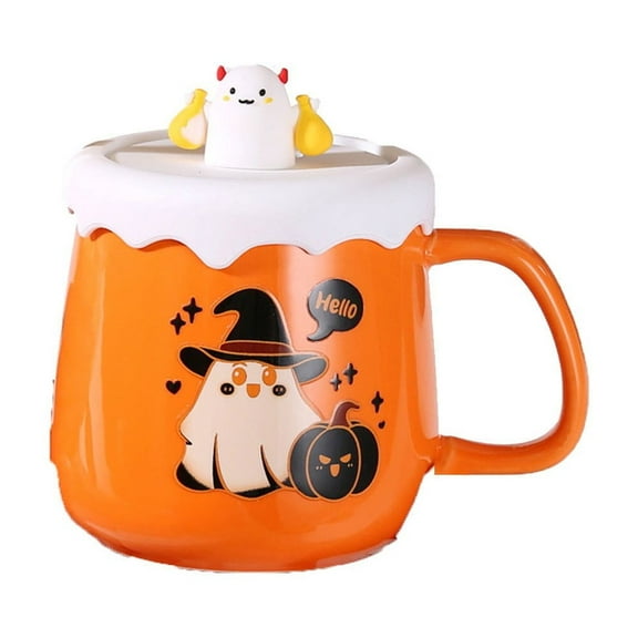Cinvoph Coffee Mug Ceramic, Halloween Ghost Coffee Cups, Funny Cute Bar Decorations Accessories