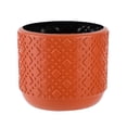 thumbnail image 1 of Cinvoph Cute Flower Pot Small Compact Planter Modern Plant Pots for Small Potted Green Plants Home Office Desktop Decor 3.5"x3" Orange, 1 of 6