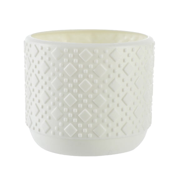 Cinvoph Cute Flower Pot Small Compact Planter Modern Plant Pots for Small Potted Green Plants Home Office Desktop Decor 3.5"x3" White
