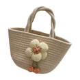 thumbnail image 1 of Cinvoph Cute Handbag for Women Decorative Woven Fabric Spring Storage Tote Versatile for Travel Weekend Trips 10"x11"x4", 1 of 6