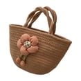 thumbnail image 1 of Cinvoph Cute Handbag for Women Decorative Woven Fabric Spring Storage Tote Versatile for Travel Weekend Trips 10"x11"x4", 1 of 6