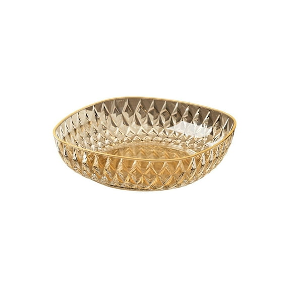 Cinvoph Dining Serving Bowl - Multi-Functional Fruit Dessert Tray, Food-Safe Platter for Snacks, Elegant for Entertaining & Daily Use, Yellow