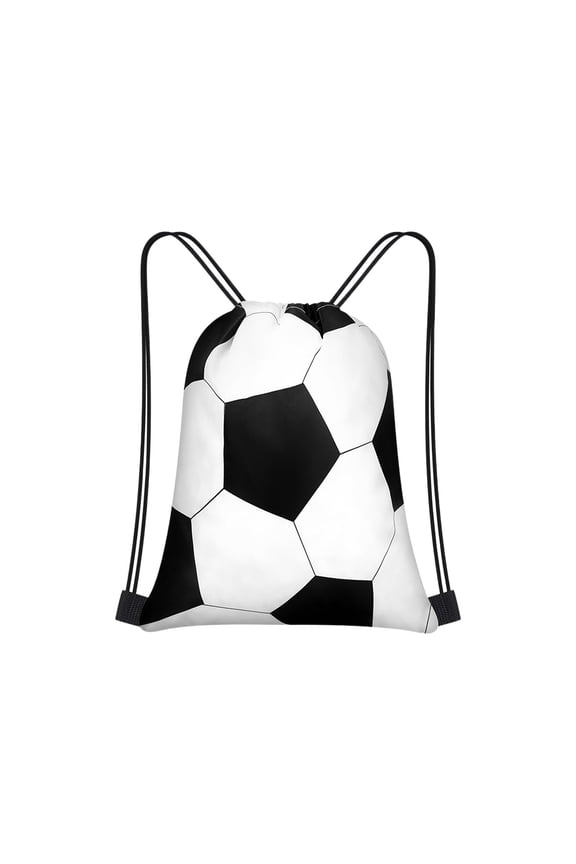 Drawstring Gym Backpack Soccer Print Outdoor Fitness Sport Backpack Durable Lightweight for Workout Travel Camping 10"x12"