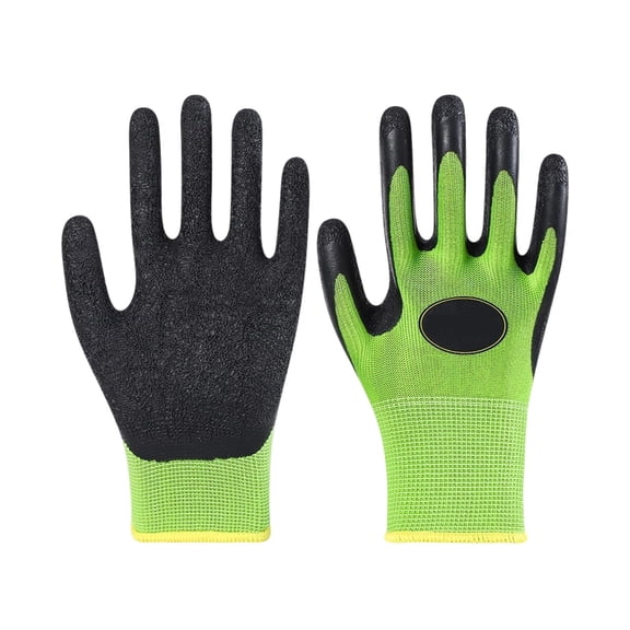 Cinvoph Durable Gardening Gloves Puncture Resistant Non-Slip Breathable for Yard Work Digging Pruning Outdoor Multi-Use, 3.1"x9" Green
