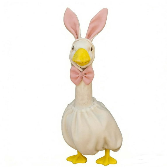 Cinvoph Easter Goose Outfit for Outdoor Cute Bunny Style Clothes Costume for Porch Patio Yard Spring Decor