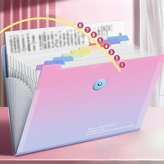 Cinvoph Expanding Folder Organizer with 8 Pockets, Accordion File Folders, Office Supplies, Letter/A4 Size