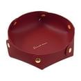 thumbnail image 1 of Cinvoph Faux Leather Organizer Tray - Foldable Storage Box for Vanity, Desk & Entryway, Durable Valet Tray for Jewelry, Keys & Office Supplies, Red, 1 of 6