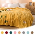 thumbnail image 1 of Cinvoph Fleece Twin Size Blanket for Bed 60x80 Inch, Super Plush and Soft Decorative Blankets for All Season, Green, 1 of 7