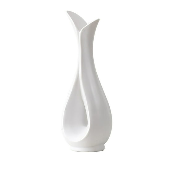 Cinvoph Flower Vase Decorative Sculpt Tabletop Decoration Versatile for Office Shelf Modern Interior Decoration Flowers Arrangements 3.5"x10"