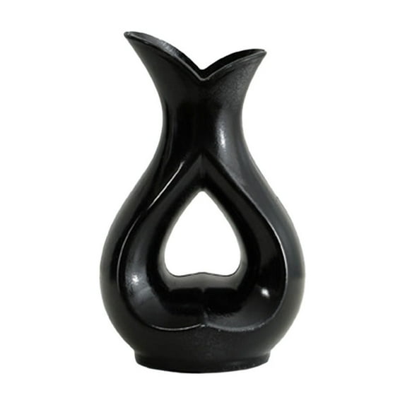 Cinvoph Flower Vase Decorative Sculpt Tabletop Decoration Versatile for Office Shelf Modern Interior Decoration Flowers Arrangements 3.5"x5.5"