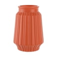 thumbnail image 1 of Cinvoph Flower Vase Elegant Decorative Flowers Arrangement for Dining Table, Bedroom Shelf & Office Desktop 2.5"x5" B#Orange, 1 of 6