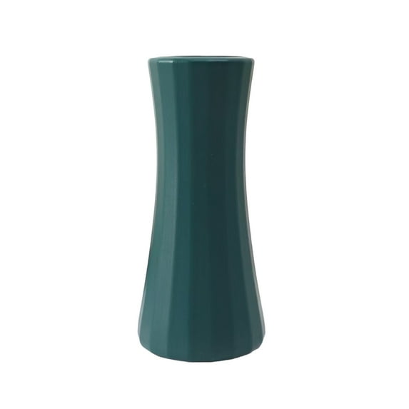 Cinvoph Flower Vase Solid Decorative Vase Rustic Vintage Living Room Kitchen Bedroom Book Shelf Office Decorations 3.5"x8" Blue