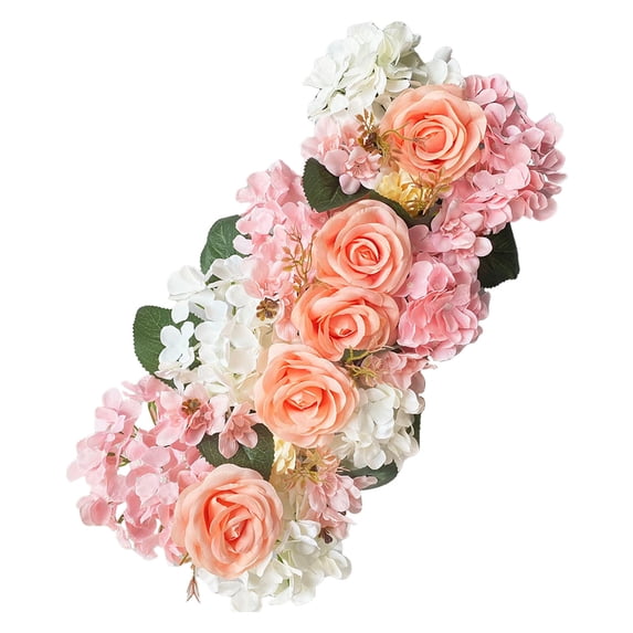 Cinvoph Flower Wall Panel Artificial Wall Flower 21x11 Inch Silk Hydrangea Rose Floral Panel for Wedding Photo Background Home Party Wedding Decoration