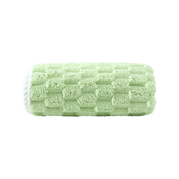 Cinvoph Hand Towels Plaid Absorbent Soft Decorative Towel for Bathroom 14 x 30 inch, Green