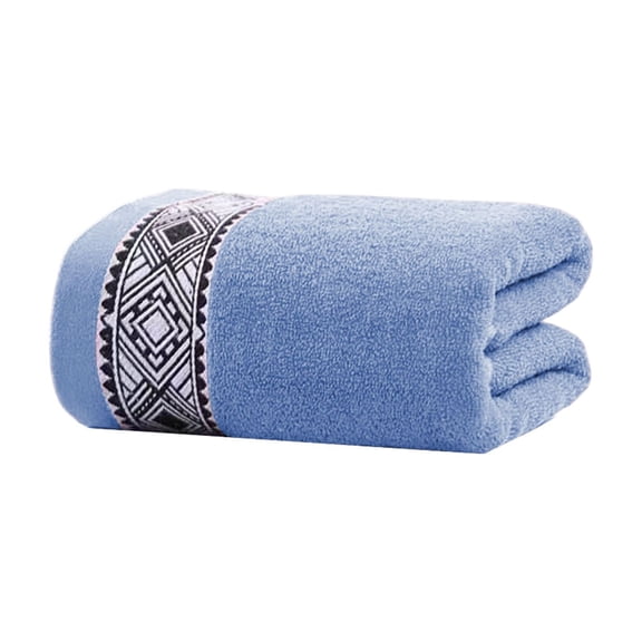 Cinvoph Hand Towels for Bathroom, Cotton Hand Towel for Bath, Face, Kitchen, Spa, Super Soft Absorbent, Machine Washable, Size 14" x 30", Blue