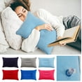 thumbnail image 1 of Cinvoph Inflatable Travel Pillow Compact Portable Camping Pillow Comfortable Support For Office Nap Travel Outdoor Use 9"x14", 1 of 4