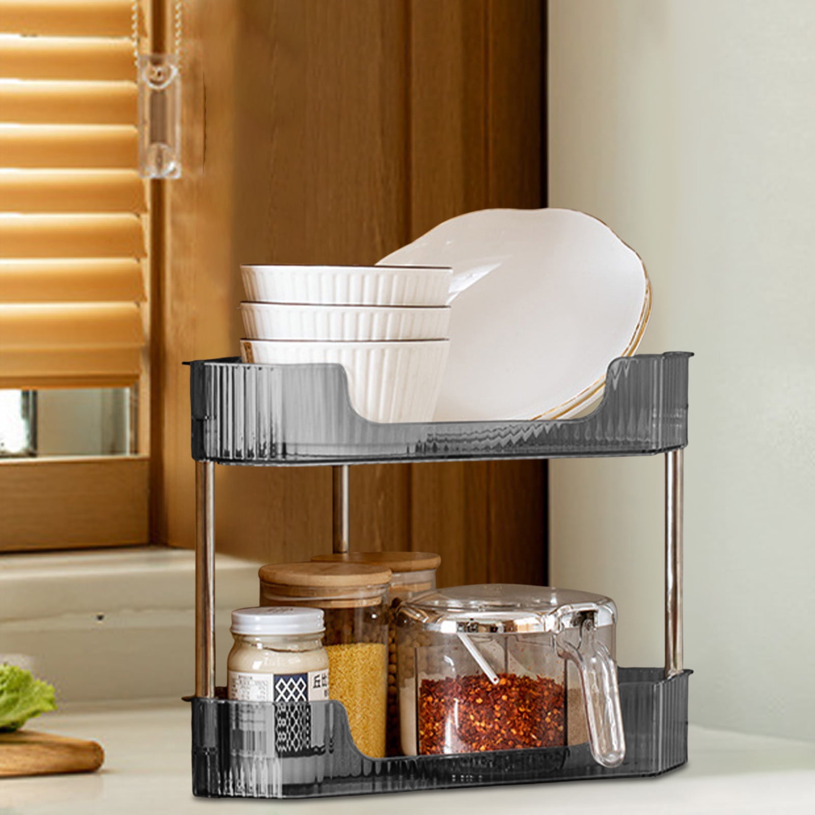 Cinvoph Kitchen Shelf, 3 Tier Shelf Units, Open Floor Shelves
