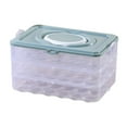 thumbnail image 1 of Cinvoph Large Capacity Egg Holder with Lid & Handle Stackable Stackable 3-Layer 72 Eggs Organizer Fresh Storage Tray for Fridge Egg Storage and Daily Food Use 12"x9"x6", Light Blue, 1 of 6