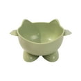 thumbnail image 1 of Cinvoph Large Cat Bowl 7.5" Wide Whisker Friendly Pet Bowls Dual Food Water Bowls Non Slip Weighted Base for Cats Small Medium Dogs Dishwasher Safe, Green, 1 of 6