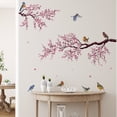 thumbnail image 1 of Cinvoph Large Flower Wall Stickers Removable DIY Romantic Peach Tree Decorative Wall Murals Home Decor for Bedroom Living Room 24"x12", 1 of 7