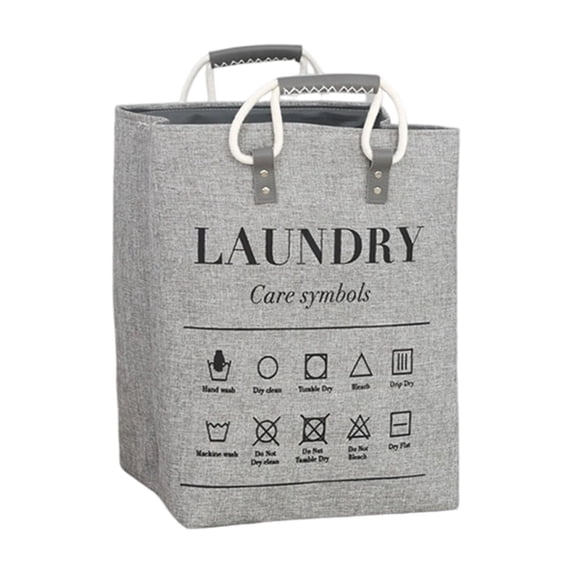 Cinvoph Large Laundry Hamper Large Freestanding Clothes Hamper with Easy Carry Handles in Laundry Room Bedroom Bathroom 13"x13"x18" Gray