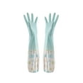 thumbnail image 1 of Cinvoph Latexs Dishwashing Gloves Medium Long Cuff Flock Lining Household Cleaning Gloves Waterproof Nonslip for Kitchen Laundry Gardening, 5.5"x19" Blue, 1 of 6