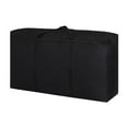 thumbnail image 1 of Cinvoph Moving and Storage Bags, Heavy Duty, Large Packing Totes Supplies for Blanket, Comforter, Pillow, Bedding with Sturdy Zipper Wide Open Design 20"x8"x14" Black, 1 of 6