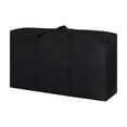 thumbnail image 1 of Cinvoph Moving and Storage Bags, Heavy Duty, Large Packing Totes Supplies for Blanket, Comforter, Pillow, Bedding with Sturdy Zipper Wide Open Design 32"x10"x18" Black, 1 of 6