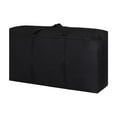 thumbnail image 1 of Cinvoph Moving and Storage Bags, Heavy Duty, Large Packing Totes Supplies for Blanket, Comforter, Pillow, Bedding with Sturdy Zipper Wide Open Design 32"x11"x19" Black, 1 of 6