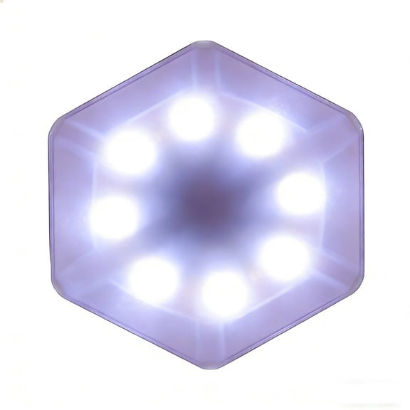 Cinvoph Outdoor Solar Lights Hexagonal Modular Wall Lamp All-Weather Resistant for Patio Garden Yard Pathway Ambience Decor Lighting 3"x3" White