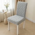 thumbnail image 1 of Cinvoph Plush Dining Room Chair Slipcovers Stretch Jacquard Fabric Chair Covers Non Slip Removable Washable Furniture Protector for Dining Room Holiday Party, Gray, 1 of 6