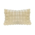 thumbnail image 1 of Cinvoph Plushs Pillowcase Soft Long Pile Bubbled Pillow Cover Standard Size with Zipper Closure for Bedroom Living Room 19"x29" B#White, 1 of 6