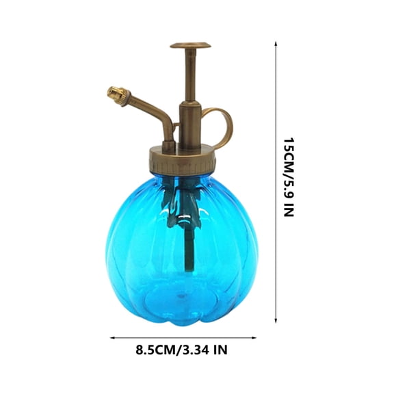 Cinvoph Portable Pump Sprayer Vintage Decorative Pumpkin Shaped Gardening Bottle for Plants Flowers Weeds Cleaning Garden Indoor Outdoor 200ml, Blue