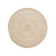 thumbnail image 1 of Cinvoph Round Placemats Bacic Solid Non Slip Heat Resistant Table Mats Ramie Yarn Woven Place Mats for Farmhouse Kitchen Table Decor 7", 1 of 3