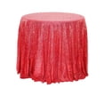 thumbnail image 1 of Cinvoph Round Sequin Tablecloths Stain Resistant Glitter Fabric Table Cover for Kitchen Dining, Wedding, Reception Banquet, Birthday Party, Buffet 39" Red, 1 of 6