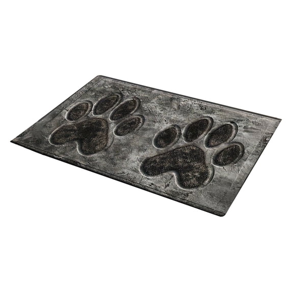 Cinvoph Rustic Welcome Doormat Non-Slide Absorbent Doormat Decorative Dog Paw Floor Rug for Indoor Outdoor Front Door Entryway Kitchen Bath 16"x24"