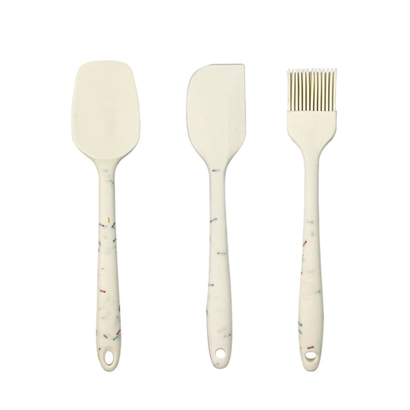 Cinvoph Silicone Baking Utensil Set Heat Resistant Spatula Scraper Oil Brush For Cake Pastry 2"x8.5"
