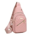 thumbnail image 1 of Cinvoph Sling Crossbody Bag Men Women Small Compact Trendy Chest Bag for Outdoors Hiking Travel Commute Errands Shopping Park Visits Casual Daypack Lightweight Stylish Bag, Pink_B, 1 of 6