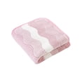 thumbnail image 1 of Cinvoph Soft Hand Towels for Bath, Face, Highly Absorbent Decorative Wave Striped Bathroom Towel, Machine Washable 14"x29" Pink, 1 of 6