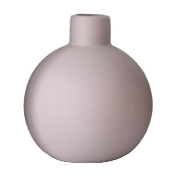 Cinvoph Solid Vase Decorative Ceramic Frosted Flower Vase for Living Room Dining Table, Bedroom Office Home Decor 4"x5" Dark Gray