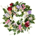thumbnail image 1 of Cinvoph Spring Wreath for Front Door Artificial Flowers Greenery For Indoor Outdoor Home Garden Wall Patio Party Holiday Decoration 16", 1 of 9