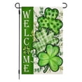 thumbnail image 1 of Cinvoph St. Patrick's Day Garden Flag Decorative Shamrocks Clover Flag Yard Flag for St. Patrick's Day Lawn Porch Patio Outdoor Decoration 12"x18", 1 of 5
