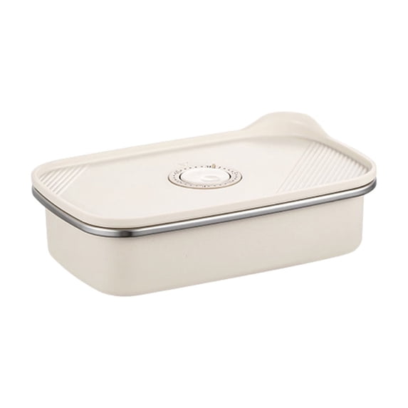 Cinvoph Stainless Steel Food Storage Containers with Lids Microwaveable Airtight Food Containers Leakproof for Leftovers Storage and Pantry Organization 8"x5"x2"