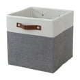 thumbnail image 1 of Cinvoph Storage Basket Foldable Home Storage Bin with Handles, Organizer for Blankets Book and Clothes Bedroom Living Room Closet 12"x12" Gray, 1 of 7