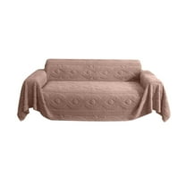 Cinvoph Stretch Sofa Slipcover Sofa Cover Warm Thickened Slipcovers for 3 Cushion Soft Couch Cover with Elastic Bottom Polyester Spandex Jacquard Fabric, Pink