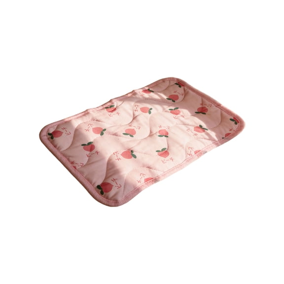 Cinvoph Summer Cat Cooling Bed Ice Feeling Sleeping Mat Breathable Non Slip Cushion Portable Nest Pad for Dogs Cats Indoor Floor Sofa 20"x16" Pink