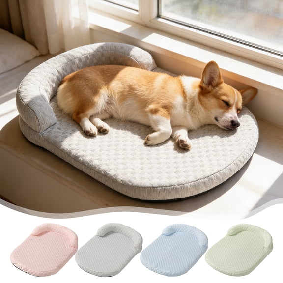 Cinvoph Summer Dog Cooling Bed Breathable Sleeping Pad Comfortable Rest Cushion Non Slip Backing for Cats Small Dogs 18"x14" Blue
