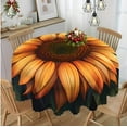 thumbnail image 1 of Cinvoph Sunflower Round Tablecloth Spring Summer Table Cover Waterproof Wrinkle-Free Rustic Table Covers, Decorations for Kitchen Dining Farmhouse 60", 1 of 3
