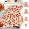 thumbnail image 1 of Cinvoph Thanksgiving Throw Blanket Maple Leaf Printed Flannel Blanket Twin Size Soft Cozy Orange White Christmas Decoration for Sofa Bed Holiday Party, 60"x80", Orange, 1 of 6